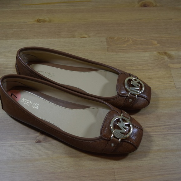 Michael Kors Fulton Brown Leather Ballet Flats 7 M - Picture 6 of 8